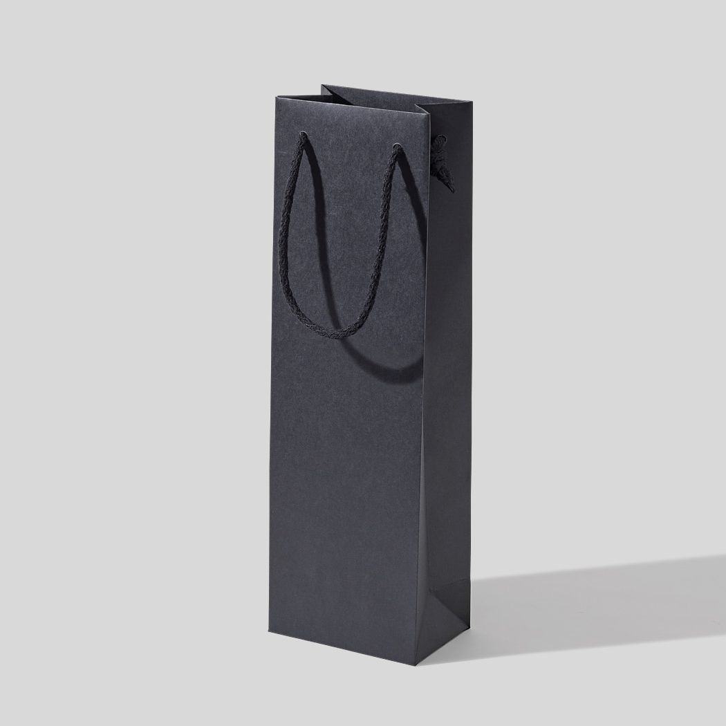 24x9x20 torebka papierowa premium granatowa laminowana matowa bez nadruku