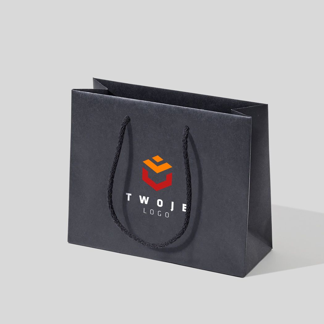  torba papierowa premium biała laminowana matowa z nadrukiem reklamowym 