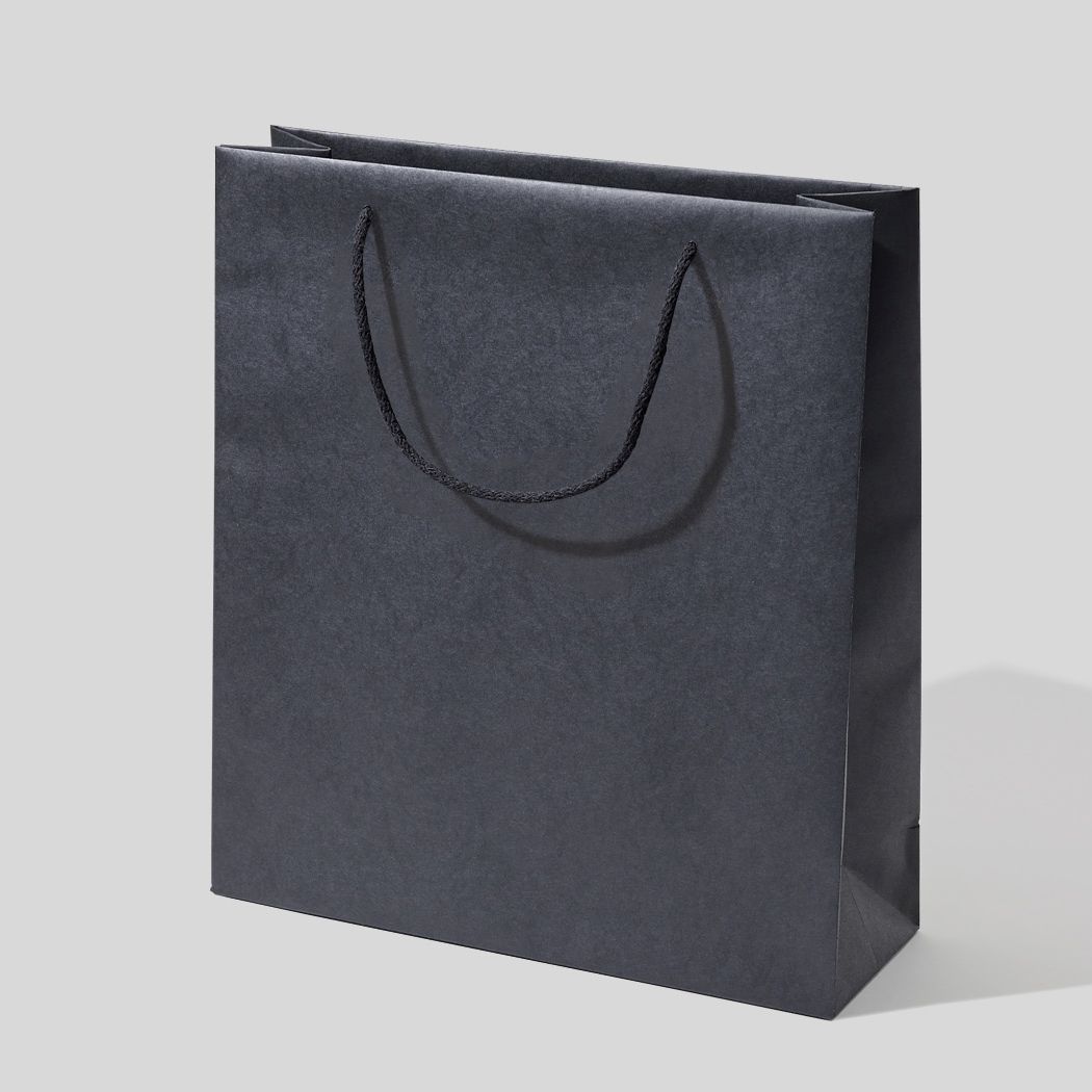 24x9x20 torebka papierowa premium granatowa laminowana matowa bez nadruku