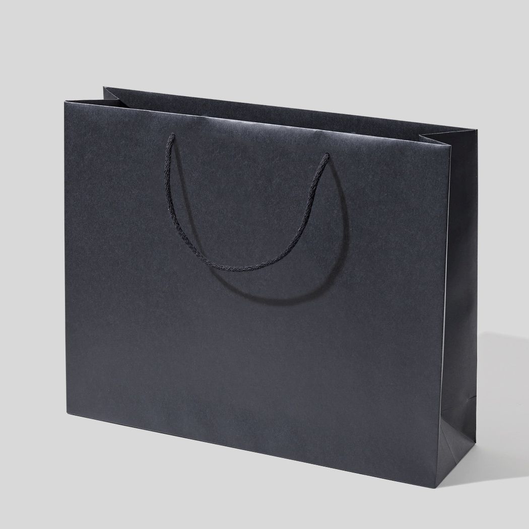 24x9x20 torebka papierowa premium granatowa laminowana matowa bez nadruku