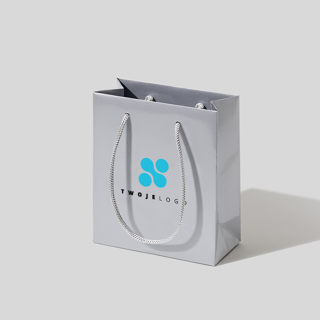  torba papierowa premium biała laminowana matowa z nadrukiem reklamowym 