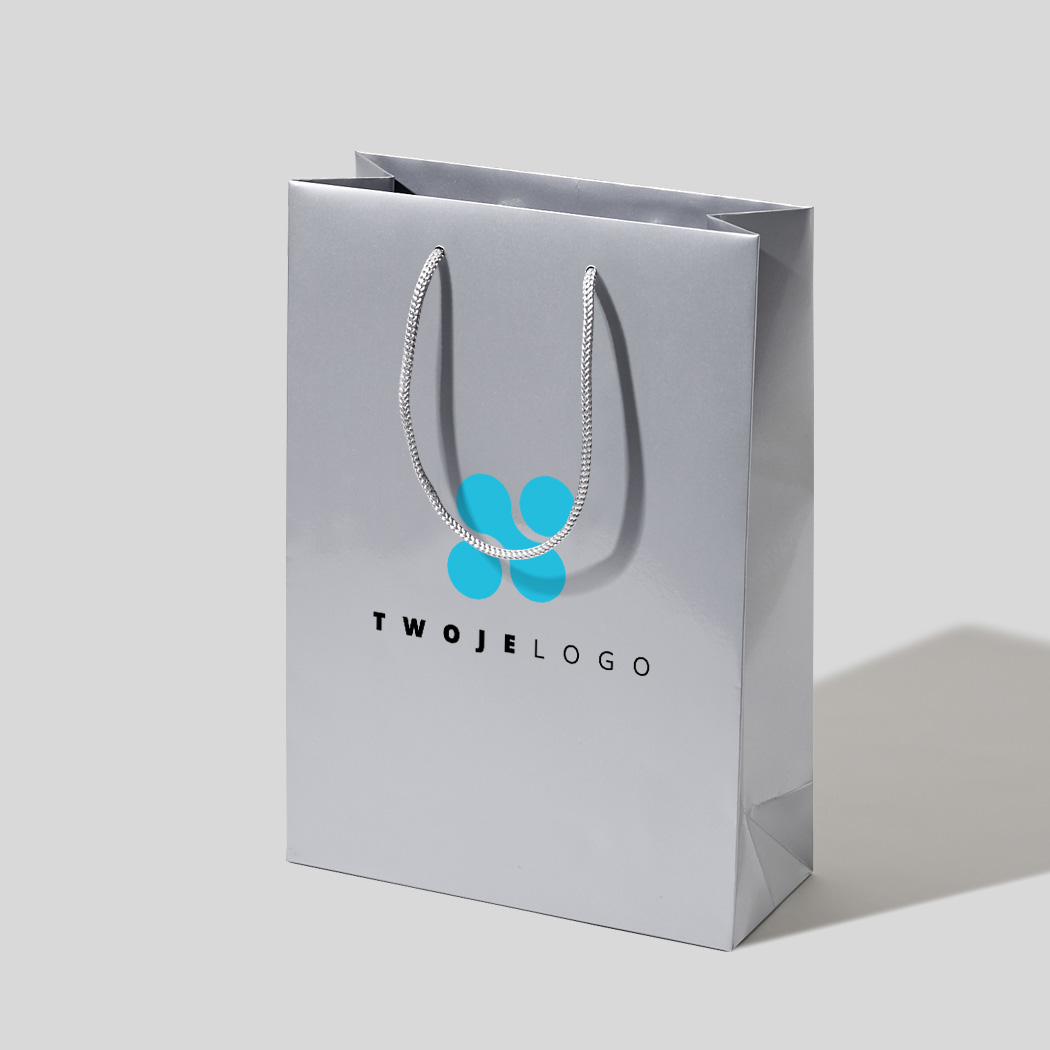  torba papierowa premium biała laminowana matowa z nadrukiem reklamowym 