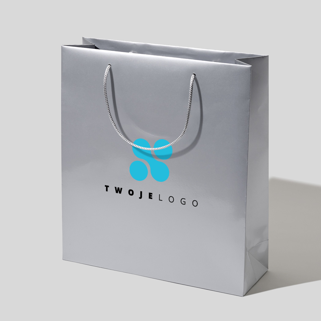  torba papierowa premium biała laminowana matowa z nadrukiem reklamowym 