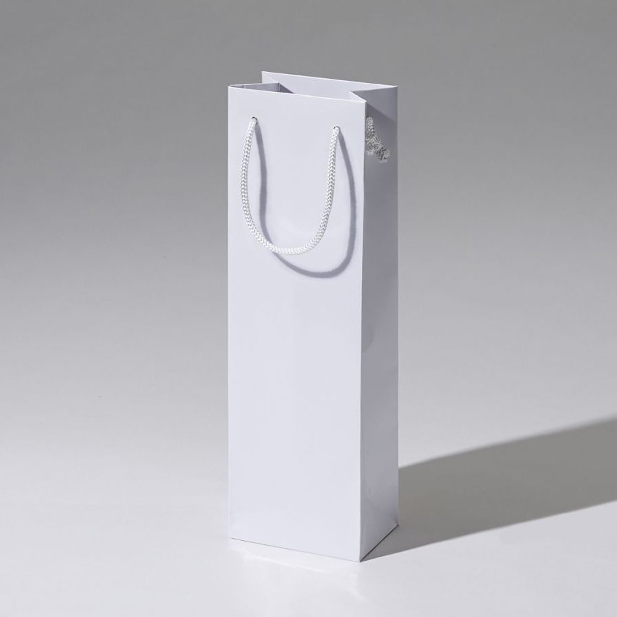 Torba papierowa Kraft Classic w kolorze białym – widok 45°