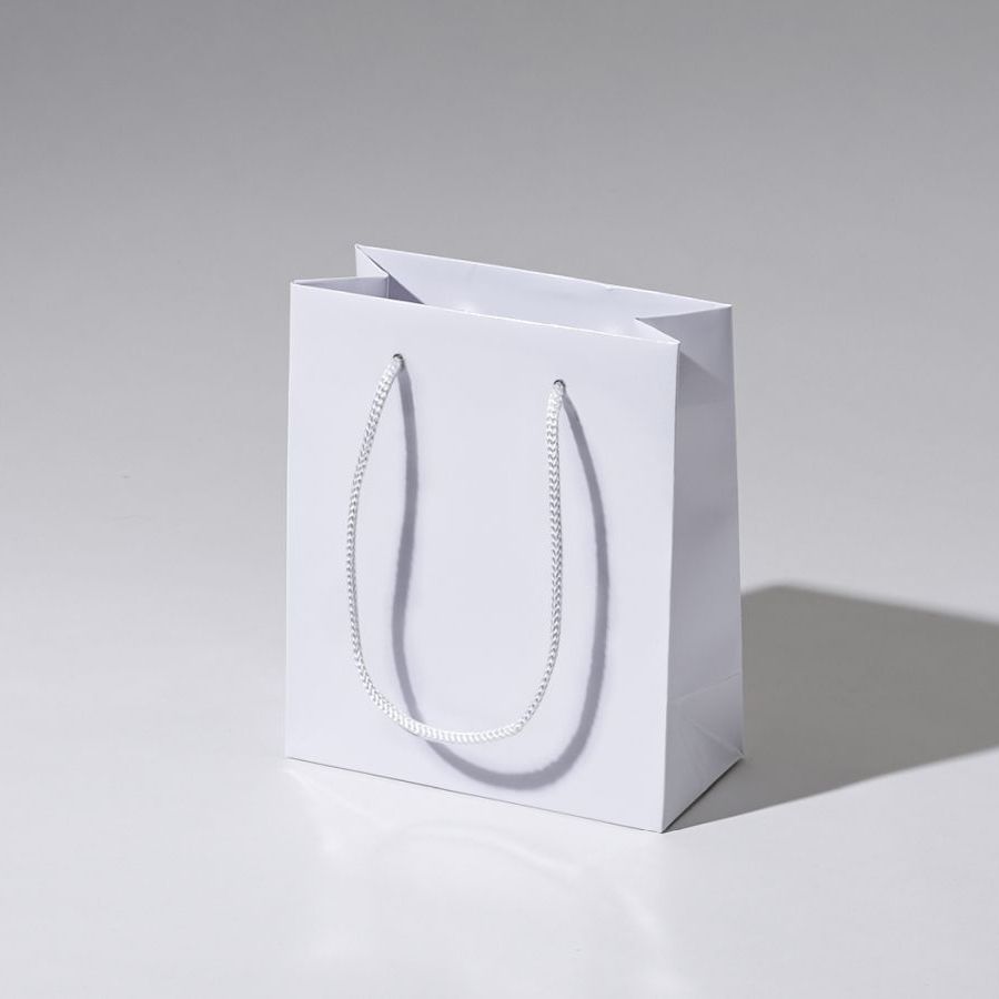 24x9x20 torebka papierowa premium czerwona laminowana matowa bez nadruku 