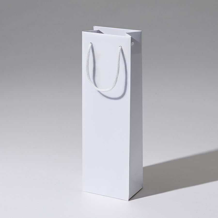 Torba papierowa Kraft Classic w kolorze białym – widok 45°