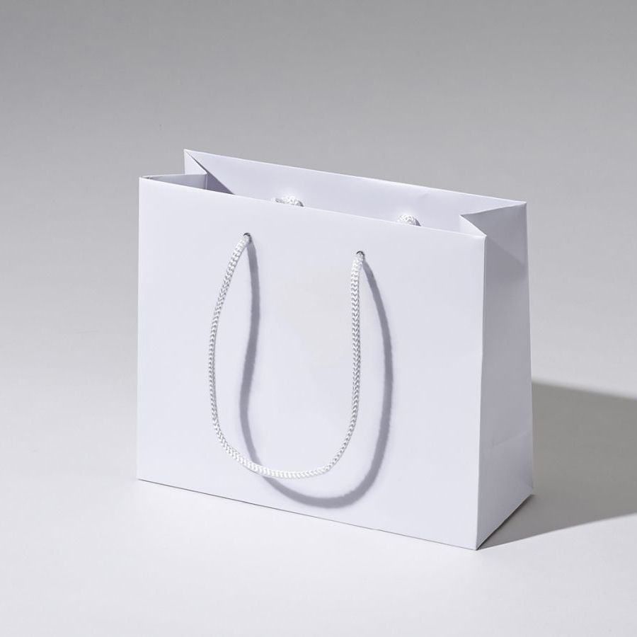 24x9x20 torebka papierowa premium czerwona laminowana matowa bez nadruku