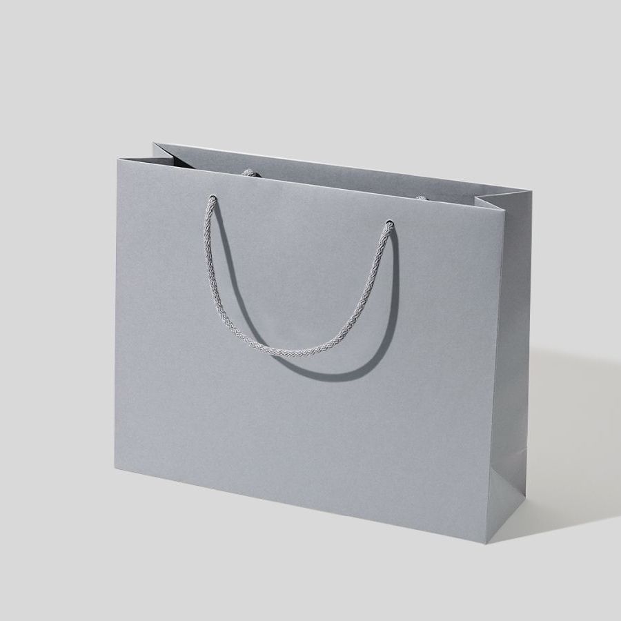 24x9x20 torebka papierowa premium granatowa laminowana matowa bez nadruku