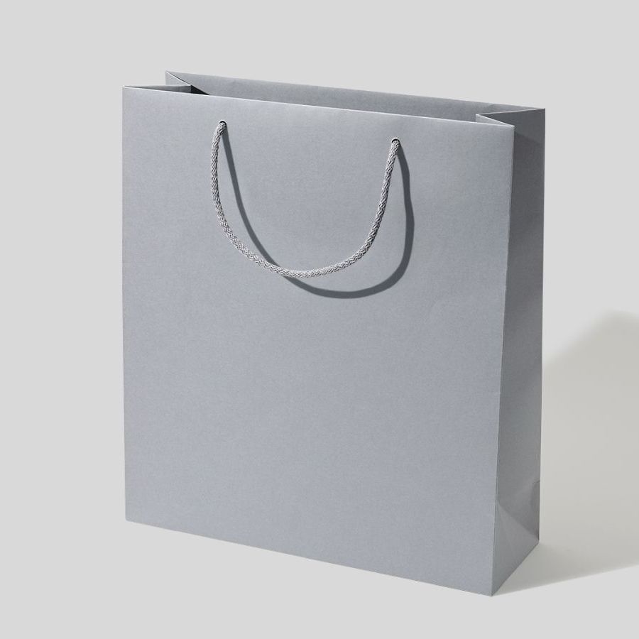 24x9x20 torebka papierowa premium granatowa laminowana matowa bez nadruku