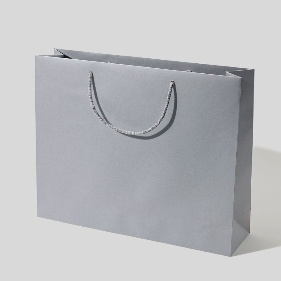 24x9x20 torebka papierowa premium granatowa laminowana matowa bez nadruku