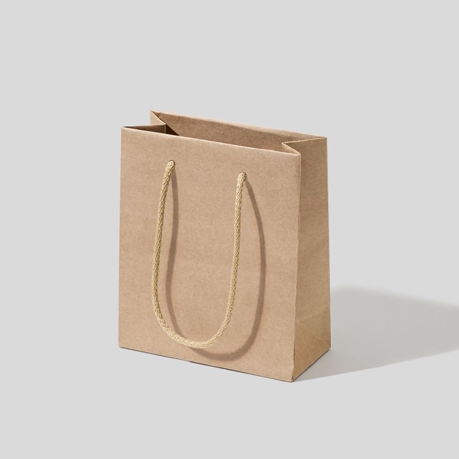 Torba papierowa Kraft Classic Eko – widok 45° z papieru kraft naturalnego