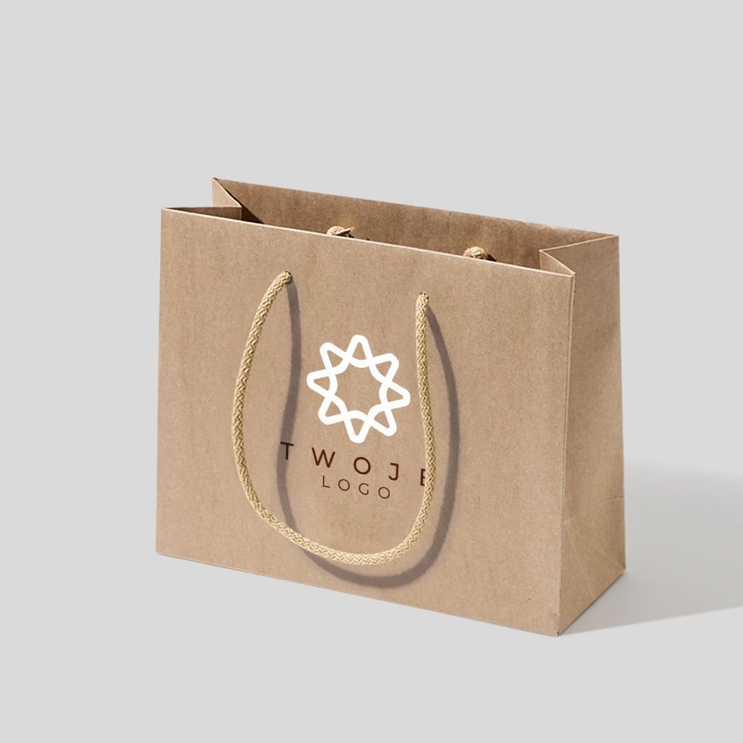  torba papierowa premium biała laminowana matowa z nadrukiem reklamowym 