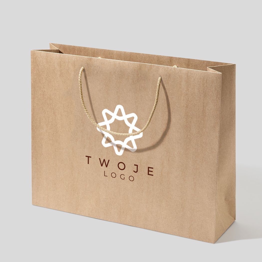  torba papierowa premium biała laminowana matowa z nadrukiem reklamowym 