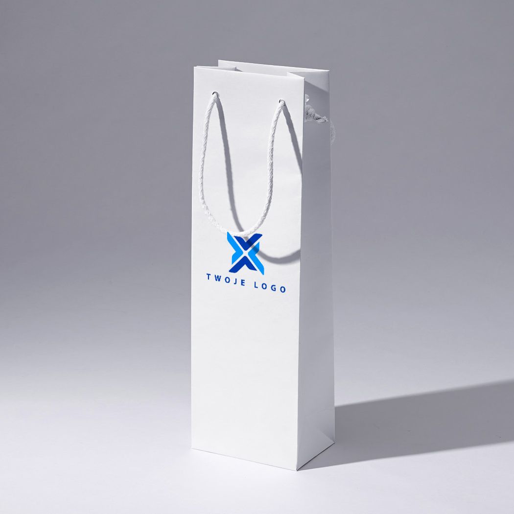  torba papierowa premium biała laminowana matowa z nadrukiem reklamowym 