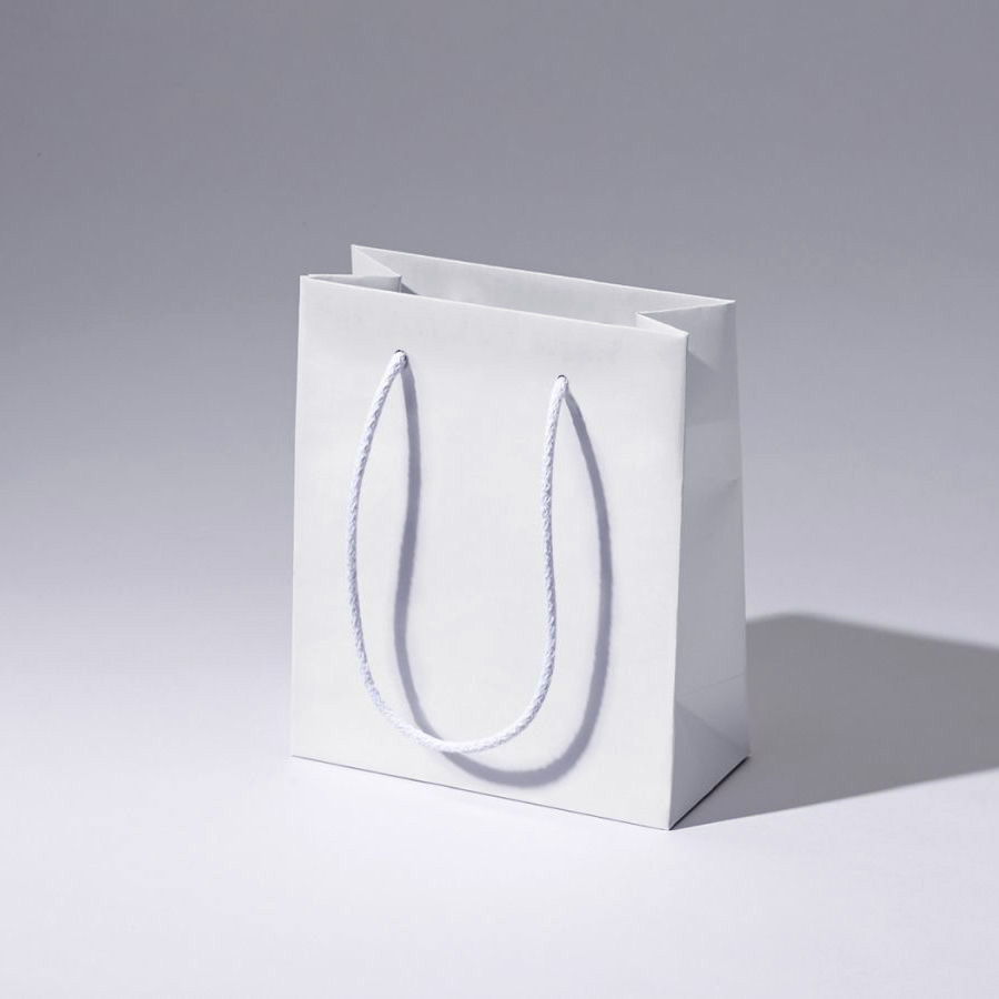 24x9x20 torebka papierowa premium granatowa laminowana matowa bez nadruku