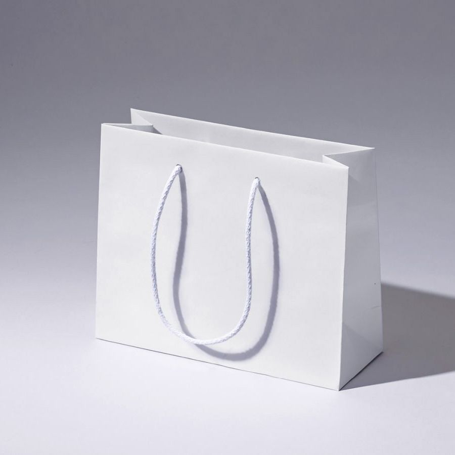 24x9x20 torebka papierowa premium granatowa laminowana matowa bez nadruku