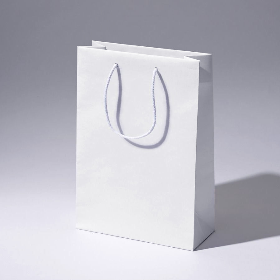 24x9x20 torebka papierowa premium granatowa laminowana matowa bez nadruku