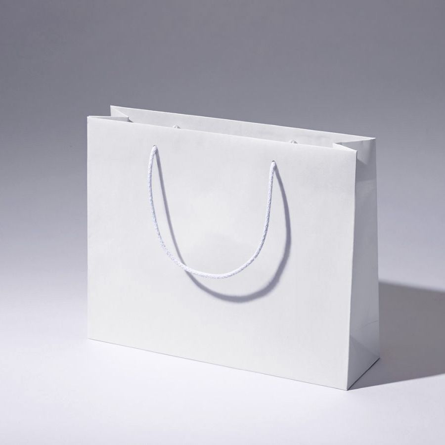 24x9x20 torebka papierowa premium granatowa laminowana matowa bez nadruku