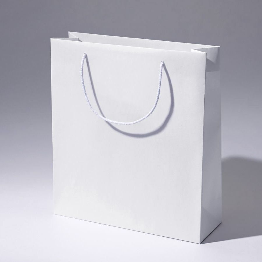 24x9x20 torebka papierowa premium granatowa laminowana matowa bez nadruku