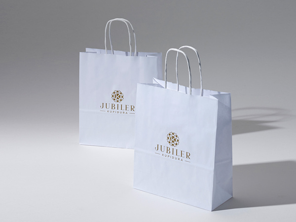 32x17x35 torba papierowa ekologiczna z nadrukiem reklamowym 1 kolor pantone