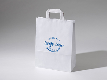 25x11x33 torba papierowa z nadrukiem reklamowym 1 kolor pantone