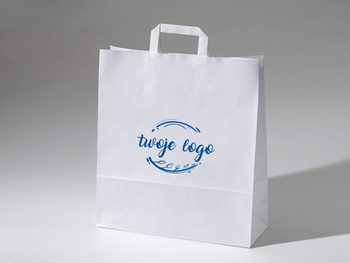 45x16x48 torba papierowa z nadrukiem reklamowym 1 kolor pantone