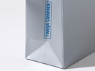 17x8x20 torebka premium srebrna laminowana matowa z nadrukiem reklamowym