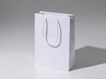 24x9x34 torba papierowa premium A4 biała laminowana błyszcząca bez nadruku