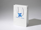 24x9x34 torba ekologiczna premium biała z nadrukiem reklamowym