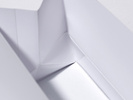 24x9x34 A4 pionowa torba premium biała laminowana matowa z nadrukiem reklamowym