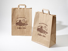 25x11x33 torby papierowe brązowe kraft z nadrukiem reklamowym