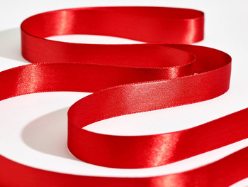 Tasiemka satynowa premium  25 mm kolor czerwony