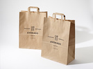25x11x33 torby papierowe brązowe kraft z nadrukiem reklamowym