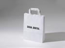 25x11x33 torba papierowa z nadrukiem reklamowym 1 kolor pantone