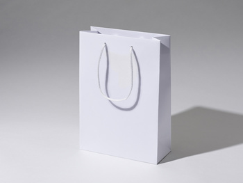 24x9x34 torby papierowe białe laminowane matowe bez nadruku