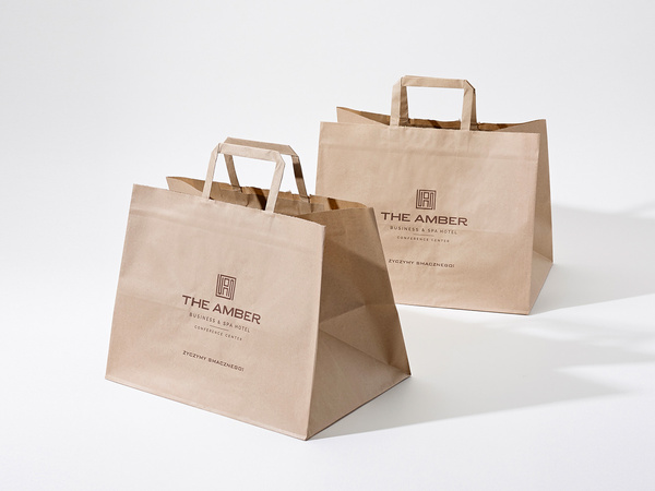 26x17x25 torby papierowe kraft brązowe cateringowe z nadrukiem reklamowym