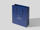 45x12x36 torba papierowa premium granatowa laminowana matowa z nadrukiem reklamowym