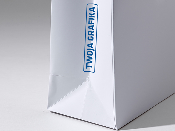45.12.36 torba premium biała laminowana matowa z nadrukiem reklamowym