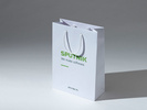 36x12x40 torba premium biała laminowana matowa z nadrukiem reklamowym