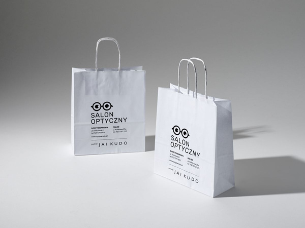 25x11x33 torba papierowa biała ekologiczna kraft z nadrukiem reklamowym 