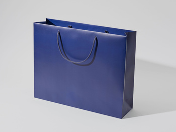 45x12x36 torba papierowa premium granatowa laminowana matowa bez nadruku