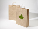 22x10x28 torba ekologiczna brązowa papierowa kraft z nadrukiem reklamowym