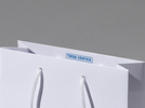 35x10x28 torba premium biała laminowana błyszcząca z nadrukiem reklamowym