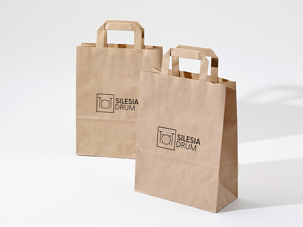 25x11x33 torby papierowe brązowe kraft z nadrukiem reklamowym