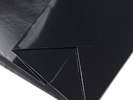 17x8x20 torebka papierowa premium czarna laminowana błyszcząca bez nadruku