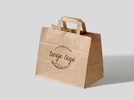 26x17x25 torby papierowe kraft brązowe cateringowe z nadrukiem reklamowym