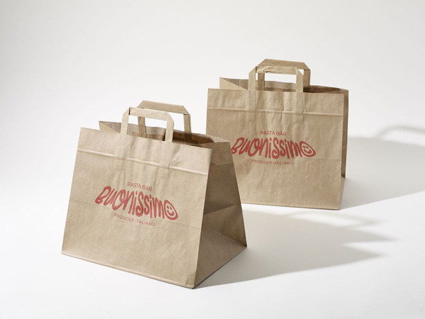 26x17x25 torby papierowe kraft brązowe cateringowe z nadrukiem reklamowym