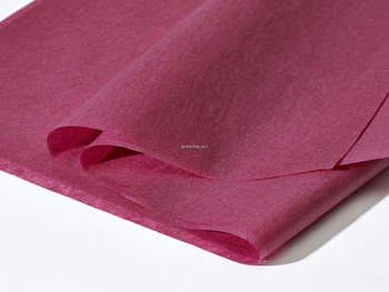 bibuła bordowa satynowa do pakowania rozmiar 50x74 