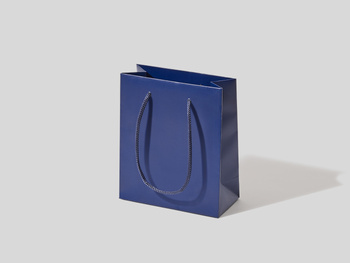 17x8x20 torebka  papierowa premium granatowa laminowana matowa bez nadruku