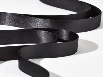 Wstążka satynowa premium 15 mm kolor  czarny 